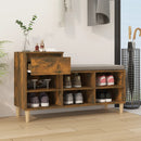 skoskab 102x36x60 cm konstrueret træ røget egetræsfarve