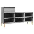 skoskab 102x36x60 cm konstrueret træ grå sonoma-eg