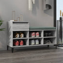 skoskab 102x36x60 cm konstrueret træ grå sonoma-eg