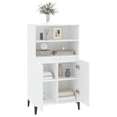 skab 60x36x110 cm konstrueret træ hvid
