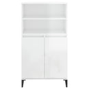 skab 60x36x110 cm konstrueret træ hvid højglans