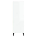 skab 60x36x110 cm konstrueret træ hvid højglans
