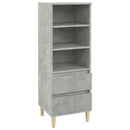 skab 40x36x110 cm konstrueret træ betongrå