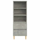 skab 40x36x110 cm konstrueret træ betongrå