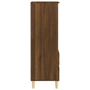skab 40x36x110 cm konstrueret træ brun egetræsfarve