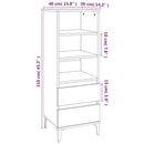 skab 40x36x110 cm konstrueret træ Sonoma-eg
