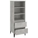 skab 40x36x110 cm konstrueret træ betongrå