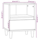 sengeborde 2 stk. 40x35x50 cm hvid
