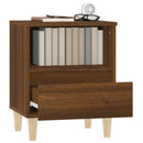 sengebord 40x35x50 cm brun egetræsfarve
