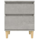 sengebord 40x35x50 cm 2 stk. betongrå