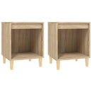 sengeborde 2 stk. 40x35x50 cm sonoma-eg