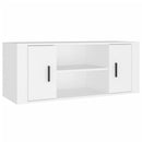 tv-bord 100x35x40 cm konstrueret træ hvid