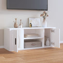 tv-bord 100x35x40 cm konstrueret træ hvid