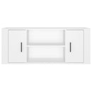 tv-bord 100x35x40 cm konstrueret træ hvid