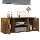 tv-bord 100x35x40 cm konstrueret træ røget egetræsfarve