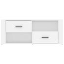 tv-bord 100x35x40 cm konstrueret træ hvid