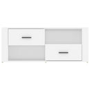 tv-bord 100x35x40 cm konstrueret træ hvid