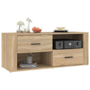 tv-bord 100x35x40 cm konstrueret træ sonoma-eg