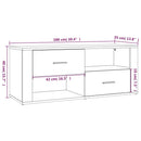 tv-bord 100x35x40 cm konstrueret træ sonoma-eg