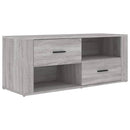 tv-bord 100x35x40 cm konstrueret træ grå sonoma-eg