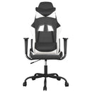 gamingstol kunstlæder sort og hvid