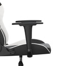 gamingstol kunstlæder sort og hvid