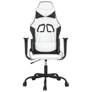gamingstol kunstlæder hvid og sort