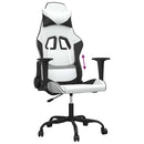 gamingstol kunstlæder hvid og sort