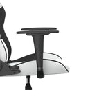 gamingstol kunstlæder hvid og sort