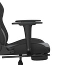 gamingstol med fodstøtte kunstlæder sort