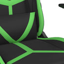 gamingstol kunstlæder sort og grøn