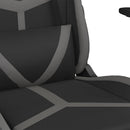 gamingstol kunstlæder sort og grå