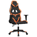 gamingstol kunstlæder sort og orange