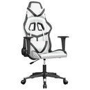 gamingstol kunstlæder hvid og sort