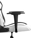 gamingstol kunstlæder hvid og sort
