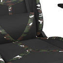 gamingstol med fodstøtte kunstlæder sort og camouflage