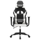 gamingstol kunstlæder sort og hvid