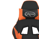 gamingstol kunstlæder sort og orange