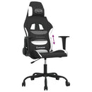 gamingstol stof sort og hvid
