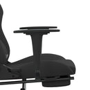 gamingstol med fodstøtte stof sort