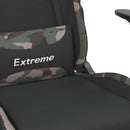 gamingstol med fodstøtte stof sort og camouflage