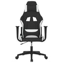 gamingstol stof sort og hvid