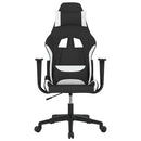 gamingstol stof sort og hvid