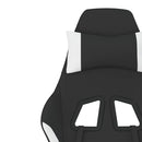gamingstol stof sort og hvid