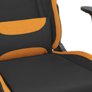gamingstol med fodstøtte stof sort og orange