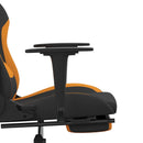 gamingstol med fodstøtte stof sort og orange
