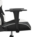 gamingstol kunstlæder sort og hvid