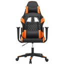 gamingstol kunstlæder sort og orange