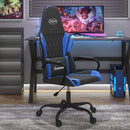 gamingstol kunstlæder sort og blå