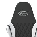 gamingstol kunstlæder sort og hvid